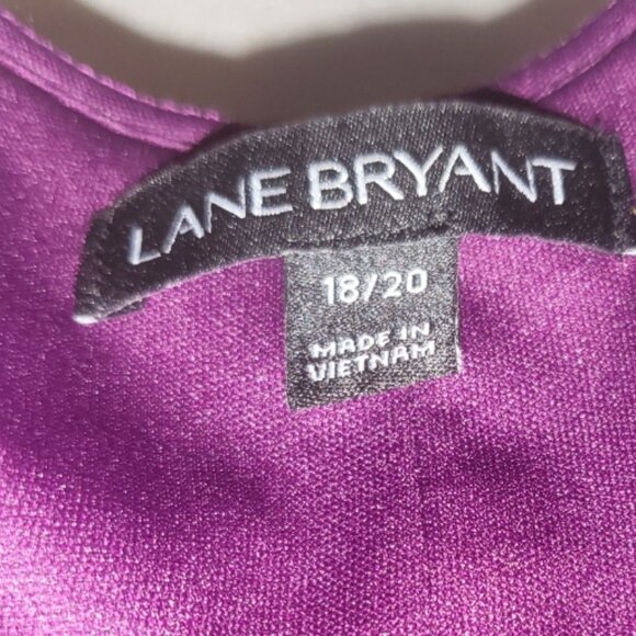 Lane Bryant Lace Bell Sleeve Dress Purple Womens Plus Size 18/20 Purple - Picture 6 of 13